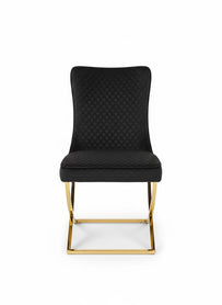 Sherman Dining Chair With Gold Base